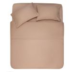 Fitted sheet ARDESTO Mix&Match 160x200+30cm, 100% cotton, sateen, beige