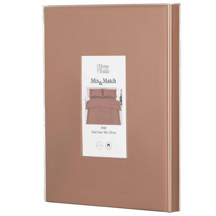 Пододеяльник ARDESTO Mix&Match, 160х220см, 100% хлопок, сатин,  коричневый