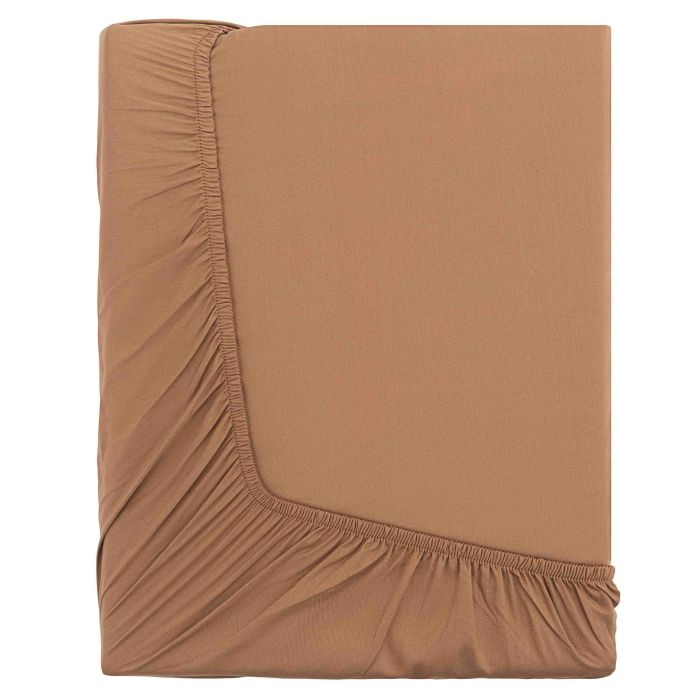 Простынь на резинке ARDESTO Mix&Match, 180x200+30см, 100% хлопок, сатин, коричневый