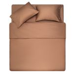 Flat sheet ARDESTO Mix&Match 240x260cm, 100% cotton, sateen, brown