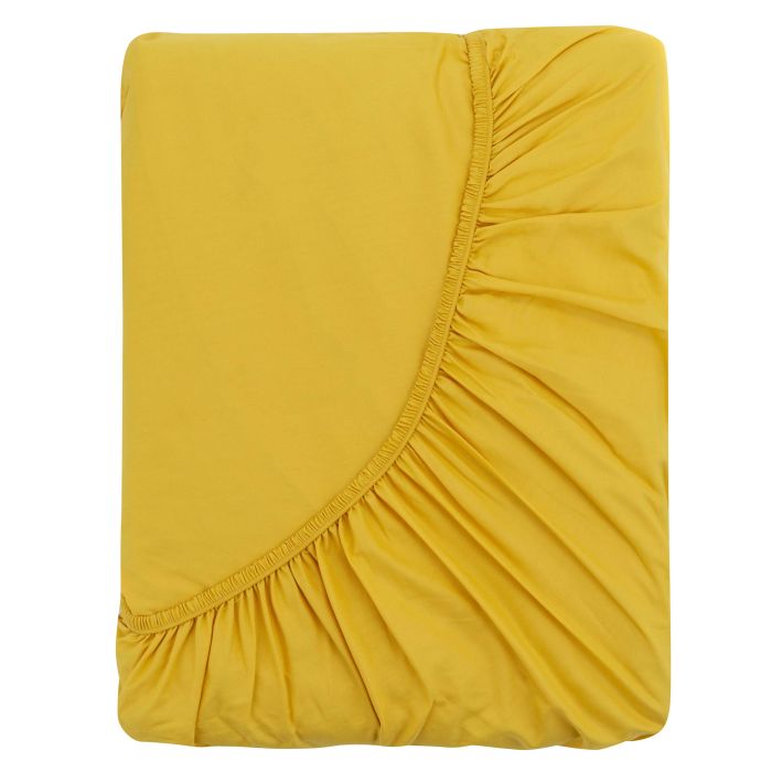 Простирадло на резинці ARDESTO Mix&Match, 180x200+30см, 100% бавовна, сатин, жовтий