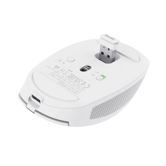 Мышь Trust OZZA compact, BT/WL/USB-A, белый