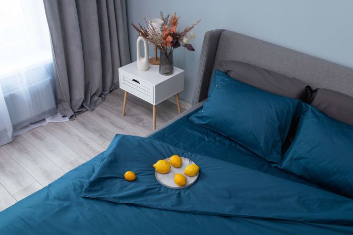 Duvet cover ARDESTO Mix&Match, 200x220cm, 100% cotton, sateen, blue