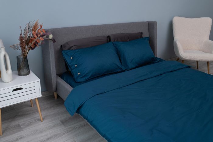 Duvet cover ARDESTO Mix&Match, 200x220cm, 100% cotton, sateen, blue