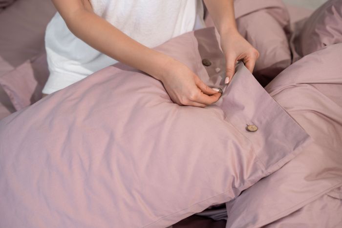 КПБ 1.5сп ARDESTO Mix&Match, підковдра 160х220см, простирадло 180х240см, наволочки (2) 50х70см, 100% бавовна, сатин, рожевий світлий