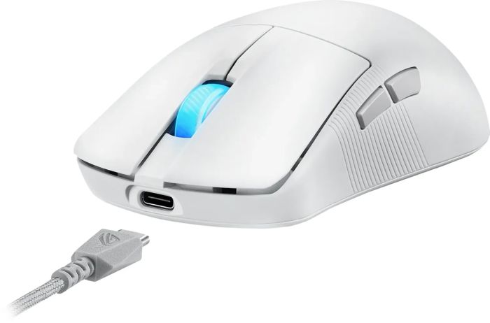 Миша ASUS ROG Harpe Ace Mini, USB-A/WL/BT, білий