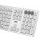 Клавіатура ножнична 2E KS270 109key, WL/BT, EN/UK, сріблясто-білий
