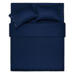 Bedding set ARDESTO 2.0 Mix&Match, sateen, duvet cover 200x220cm, bed sheet 240х260cm, pillowcases (2) 50x70cm, 100% cotton, blue