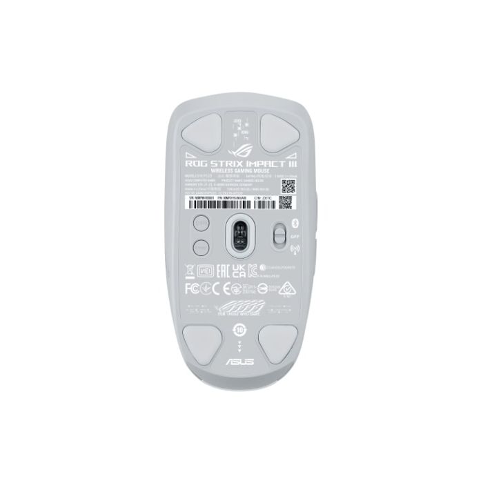 Миша ASUS ROG Strix Impact III, RGB, WL/BT, білий