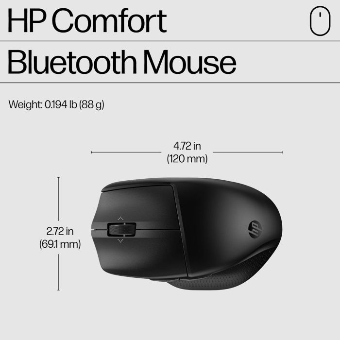 Мышь HP 480 Comfort, BT, чёрный