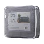 Delicate blanket ARDESTO 200х220cm, 100% polyester, light grey
