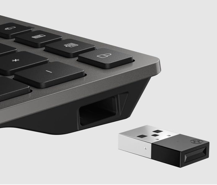 HP Keyboard membrane 720 Multi-Device Rechargeable, 109key, WL/BT, EN/UK, black