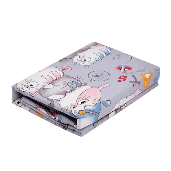 КПБ 1,5сп ARDESTO Gloria, пододеяльник 160х220см, простынь 160х220см, наволочки (2) 50х70см, 100% хлопок, сатин, веселые коты, п