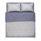 Bedding set ARDESTO 1.5 Gloria, sateen, geometry, grey-blue, duvet cover160x220cm, bed sheet 160x220cm, pillowcases (2) 50x70cm, 100% cotton
