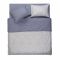 Bedding set ARDESTO 1.5 Gloria, sateen, geometry, grey-blue, duvet cover160x220cm, bed sheet 160x220cm, pillowcases (2) 50x70cm, 100% cotton