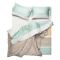 Bedding set ARDESTO 1.5 Gloria, sateen, stripes, brown, duvet cover160x220cm, bed sheet 160x220cm, pillowcases (2) 50x70cm, 100% cotton