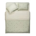 Bedding set ARDESTO 2.0 Gloria, sateen, pandas, green, duvet cover 200x220cm, bed sheet 230x240cm, pillowcases (2) 50x70cm, 100% cotton