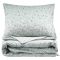 Bedding set ARDESTO 2.0 Gloria, sateen, small flowers, grey, duvet cover 200x220cm, bed sheet 230x240cm, pillowcases (2) 50x70cm, 100% cotton