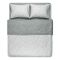 Bedding set ARDESTO 2.0 Gloria, sateen, small flowers, grey, duvet cover 200x220cm, bed sheet 230x240cm, pillowcases (2) 50x70cm, 100% cotton