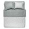 Bedding set ARDESTO 2.0 Gloria, sateen, small flowers, grey, duvet cover 200x220cm, bed sheet 230x240cm, pillowcases (2) 50x70cm, 100% cotton