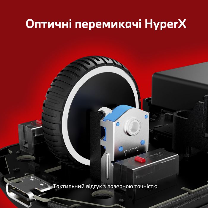 HyperX Pulsefire SAGA PRO, RGB, USB-A/WL/BT, black