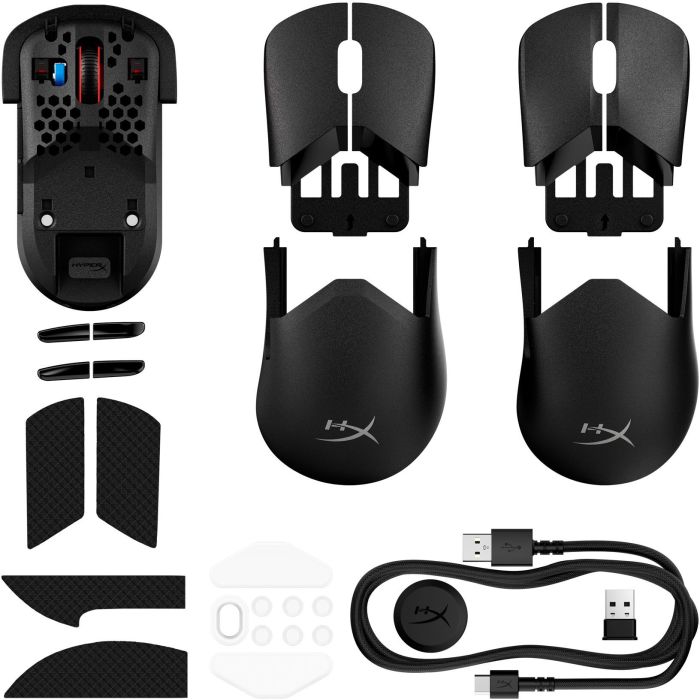 HyperX Pulsefire SAGA PRO, RGB, USB-A/WL/BT, black