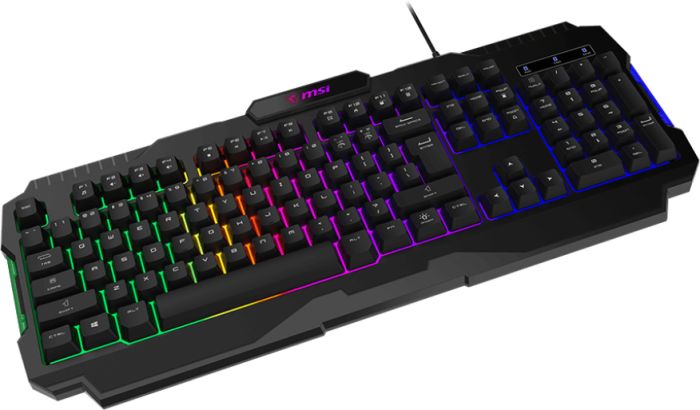 Клавиатура мембранная MSI FORGE GK100 104key, USB-A, EN/UKR/RU, ColorLED, чорний