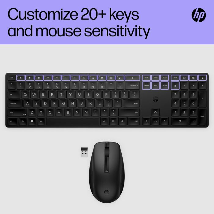 HP Combo keyboard and mouse 650, WL, EN/UK, black