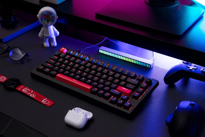 Mechanical keyboard Lemokey X4 84Key, Keychron Brown, USB-A, QMK/VIA, Hot-Swap, EN/UKR, RGB, чорний