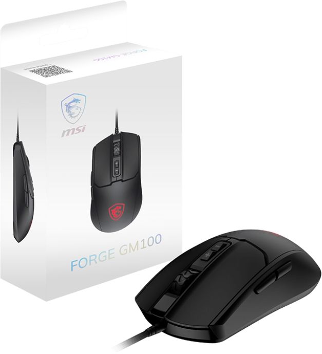 Миша MSI FORGE GM100, RGB, чорний