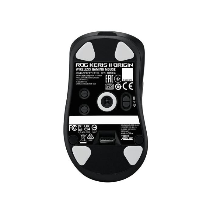Мышь ASUS ROG Keris II Origin, RGB, USB-A/WL/BT, чёрный
