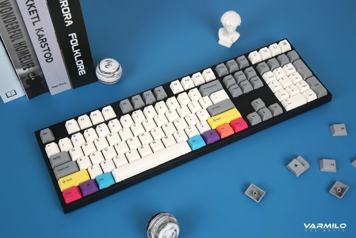 Клавіатура механічна Varmilo APT108 CMYK, Daisy L, WL/USB-A, ENG/UKR, White Led