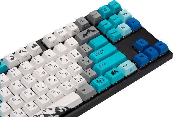 Клавіатура механічна Varmilo APG87 Summit R1, C-TK Red, WL/USB-A, ENG/UKR, White Led