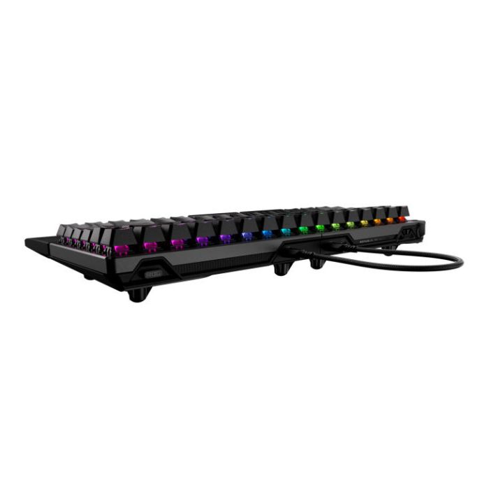 Клавіатура механічна ASUS ROG Falcata split, 83key, Magnetic Switch, USB-A/WL/BT, EN, RGB, чорний