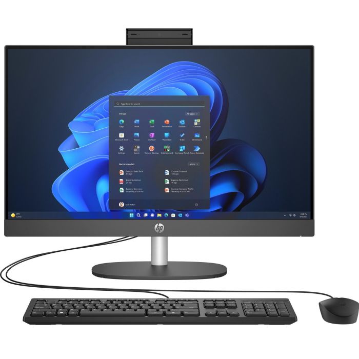ПК Моноблок HP 240-G10 23.8" FHD IPS AG, Intel i7-1355U, 16GB, F512GB, UMA, WiFi, кл+м, 3г, Win11P, черный