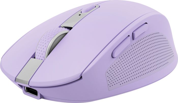 Мышь Trust Ozaa Compact Multi-Device, WL/BT, фиолетовый