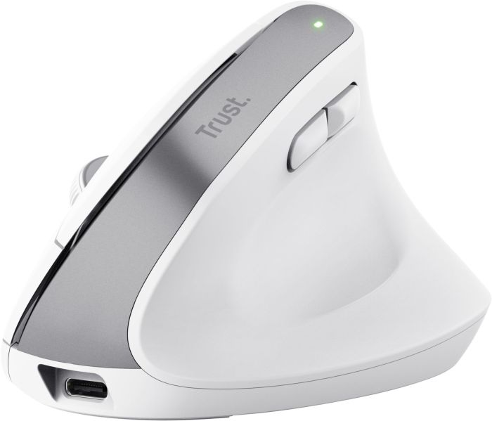 Мышь Trust Bayo+ Multidevice Ergonomic, BT/WL/USB-A, біла