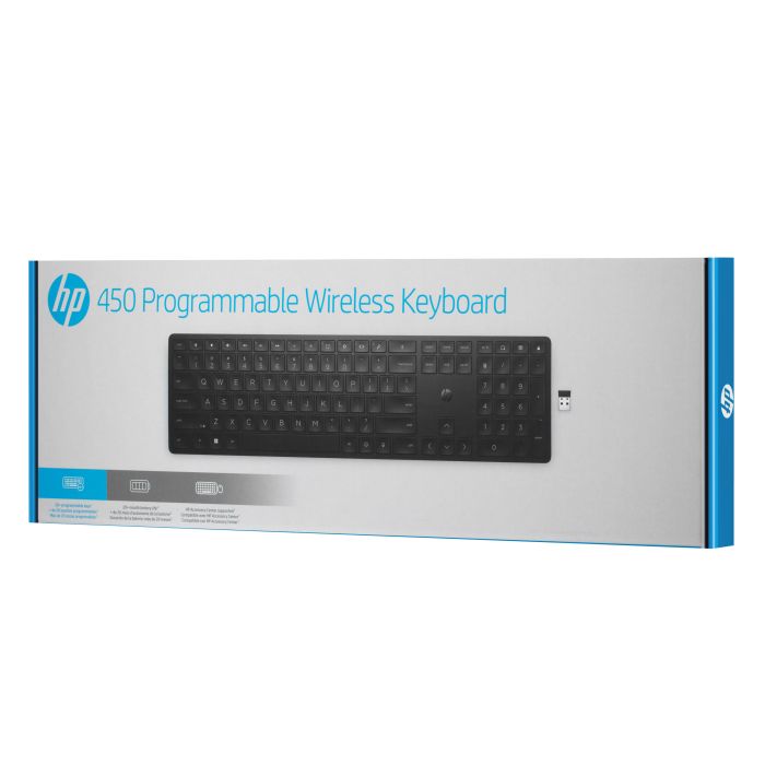 HP Keyboard membrane 450 Programmable, 108key, WL, EN/UK, black