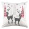 Pillow decorative ARDESTO Christmas Deer 45х45cm, 100% polyester, white