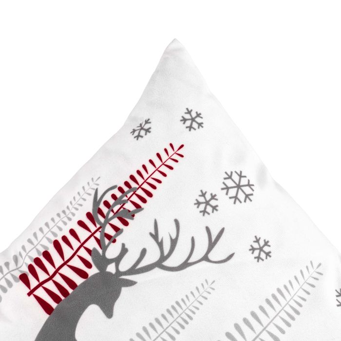 Подушка декор. ARDESTO Christmas Deer 45х45см, 100% полиэстер, белый