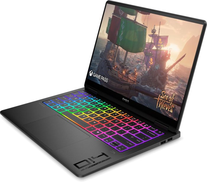 Ноутбук HP OMEN Transcend 14-fb1009ua 14" 3K OLED, Intel U7-255H, 32GB, F1TB, NVD5060-8, DOS, чорний
