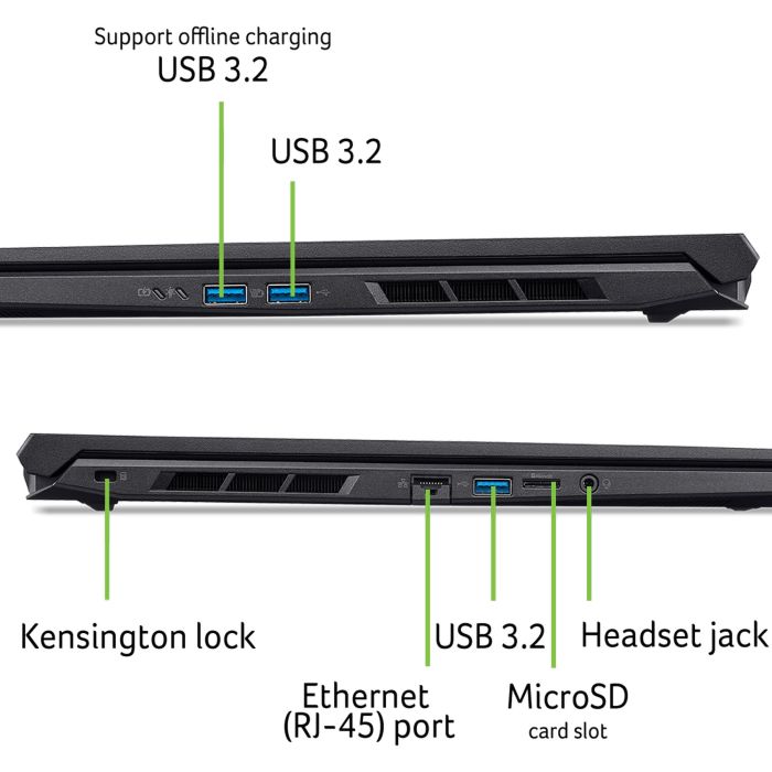 Ноутбук Acer Nitro V 16 ANV16-72 16" WQXGA IPS, Intel 9-270H, 32GB, F1TB, NVD5070-8, Lin, чорний
