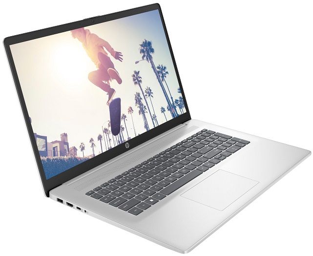 Ноутбук HP 17-cn4040ua 17.3" FHD IPS AG, Intel 7-150U, 16GB, F1TB, UMA, DOS, сріблястий