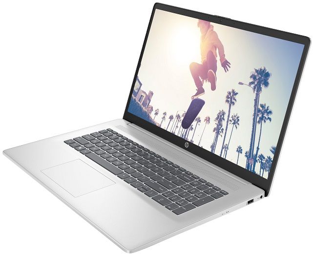 Ноутбук HP 17-cn4040ua 17.3" FHD IPS AG, Intel 7-150U, 16GB, F1TB, UMA, DOS, сріблястий