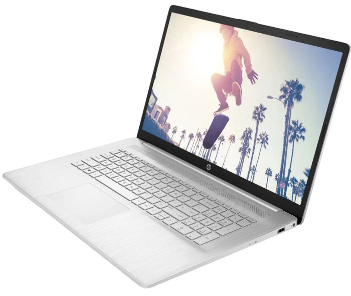 Ноутбук HP 17-cp3017ua 17.3" FHD IPS AG, AMD R7-7730U, 16GB, F1TB, UMA, DOS, сріблястий