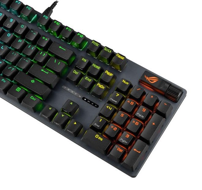 Клавіатура механічна ASUS ROG Strix Scope II X, 104key, NX Storm, USB-A, EN/UK, RGB, чорний