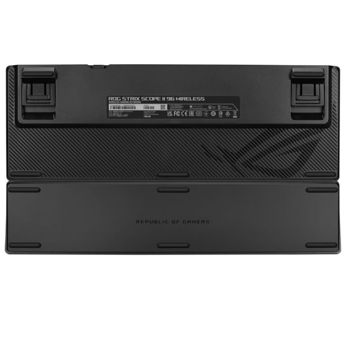 ASUS Keyboard mechanical ROG Strix Scope II, 96key, NX Snow, USB-A/WL/BT, EN/UK, RGB, black