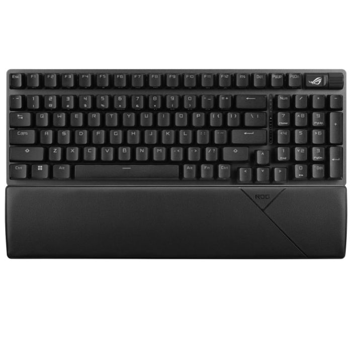 ASUS Keyboard mechanical ROG Strix Scope II, 96key, NX Snow, USB-A/WL/BT, EN/UK, RGB, black