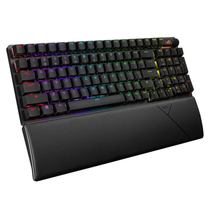 ASUS Keyboard mechanical ROG Strix Scope II, 96key, NX Snow, USB-A/WL/BT, EN/UK, RGB, black