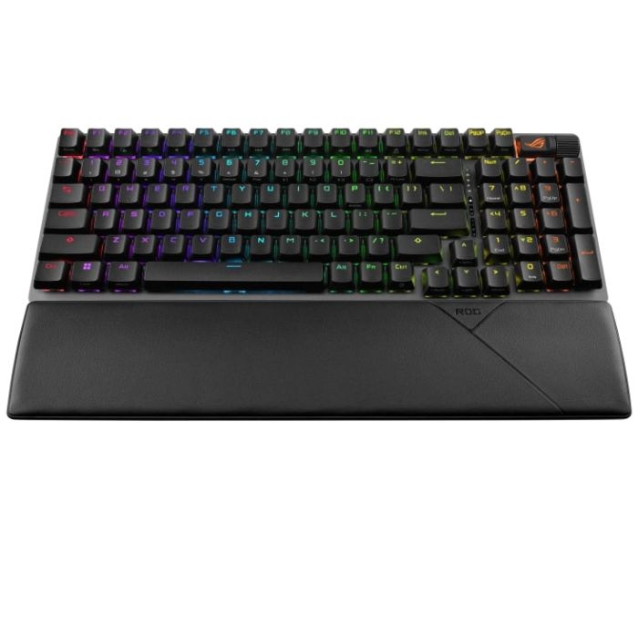 ASUS Keyboard mechanical ROG Strix Scope II, 96key, NX Snow, USB-A/WL/BT, EN/UK, RGB, black